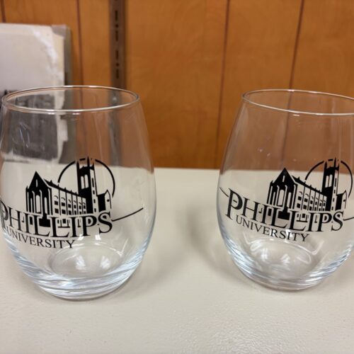 Phillips University Stemless Wine Glasses